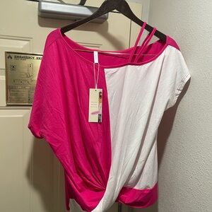 Chic Fuchsia and White Women's Blouse
